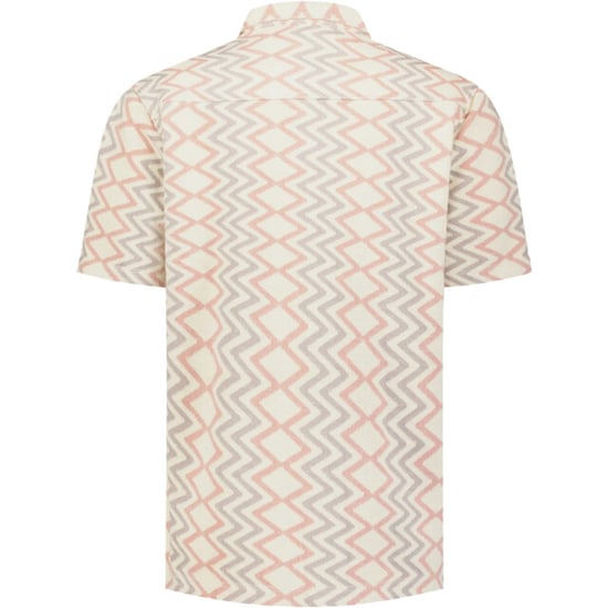 No Excess Shirt short sleeve jacquard zigzag coral - Image 2