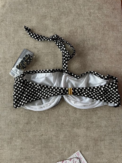 Blue Daisy Powermesh Bandeau Top - Image 2