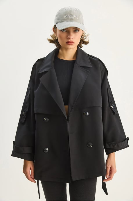 Knopen Midi Trenchcoat - Image 4