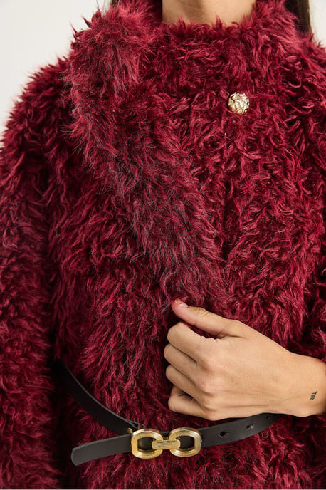 Oversized Pluche Jas met Kraag - Image 6