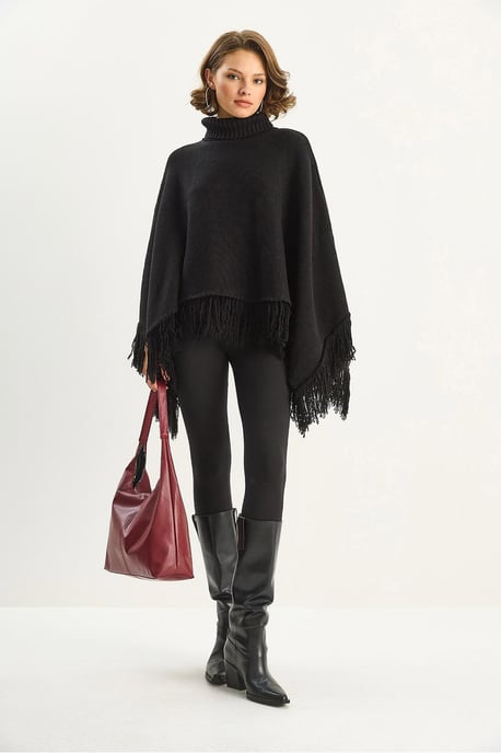 Turtleneck Poncho - Image 2