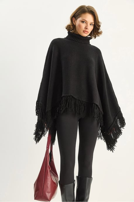 Turtleneck Poncho - Image 3