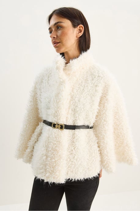 Oversized Pluche Jas met Kraag - Image 4