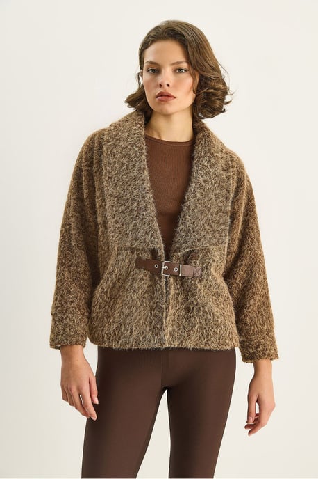 Coat with Belt Detail - Image 2
