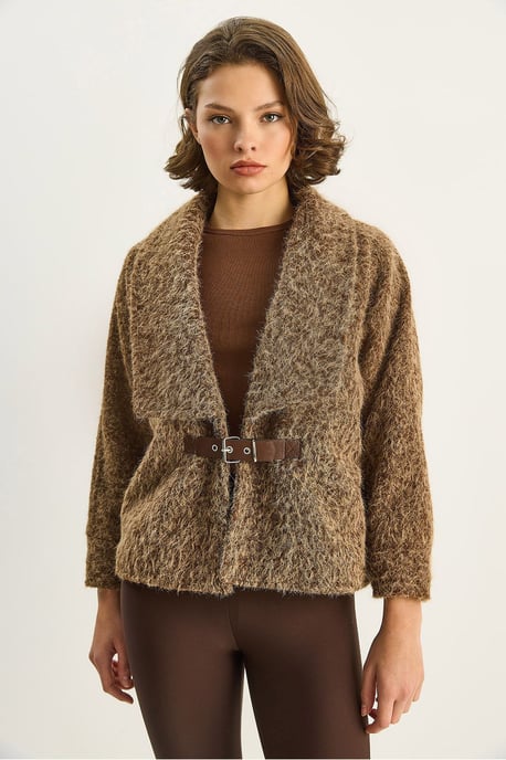 Coat with Belt Detail - Image 3