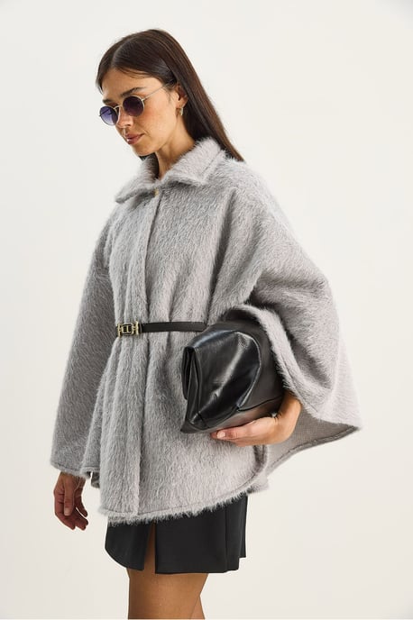 Geweven Overmaat Button-Up Overjas - Image 2