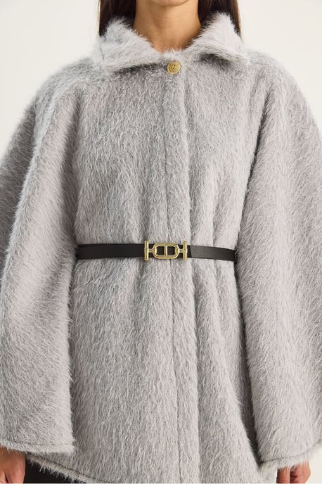Geweven Overmaat Button-Up Overjas - Image 5