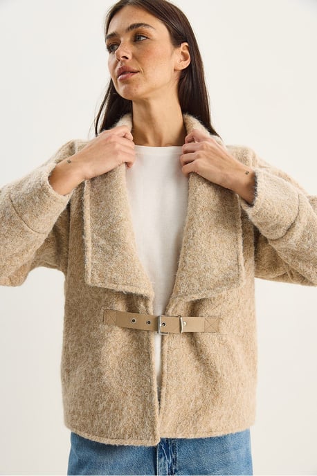 Coat with Belt Detail - Image 5