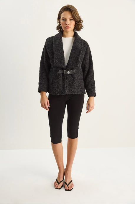Coat with Belt Detail - Image 2