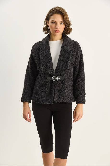 Coat with Belt Detail - Image 3