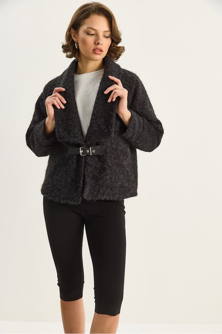 Coat with Belt Detail - Image 4