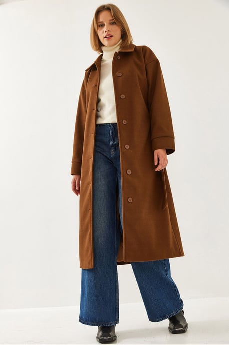 Bälte Tweed Kappa med Skjortkrage - Image 2