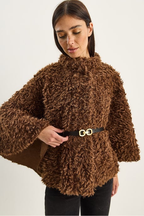 Oversized Pluche Jas met Kraag - Image 4