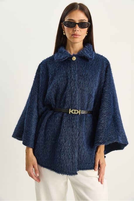 Geweven Overmaat Button-Up Overjas - Image 4