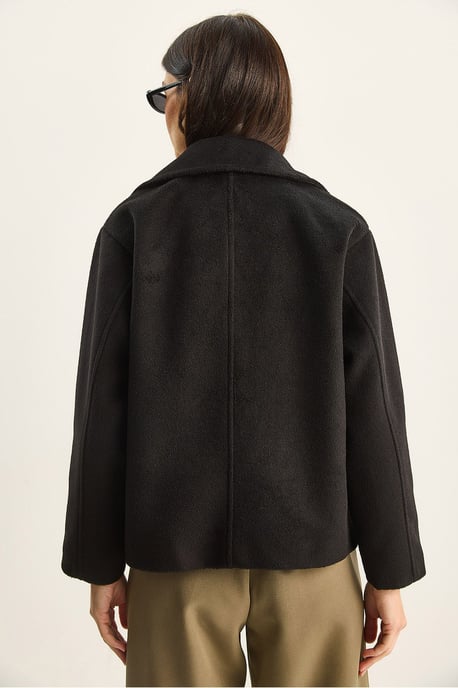 Tjock Plysch Oversize Knapplång Jacka - Image 6