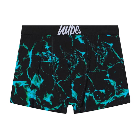 3 Pack Boys Boxers Black, Turquoise & Pool Print Soft Breathable Underwear - Image 4