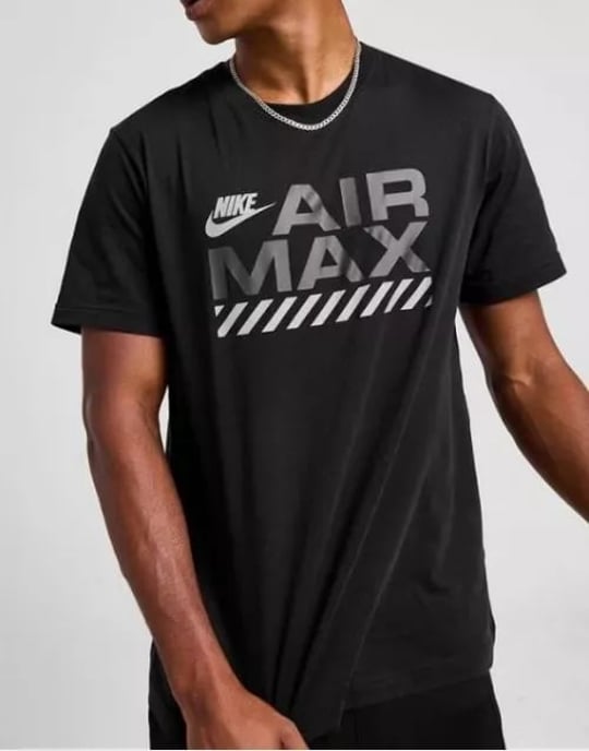 Nike Air Max Black Barcode T Shirt - Image 1