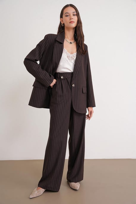 Gestreepte Oversized Blazer - Image 2