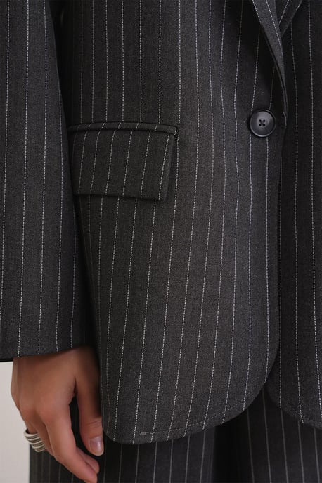 Gestreepte Oversized Blazer - Image 6