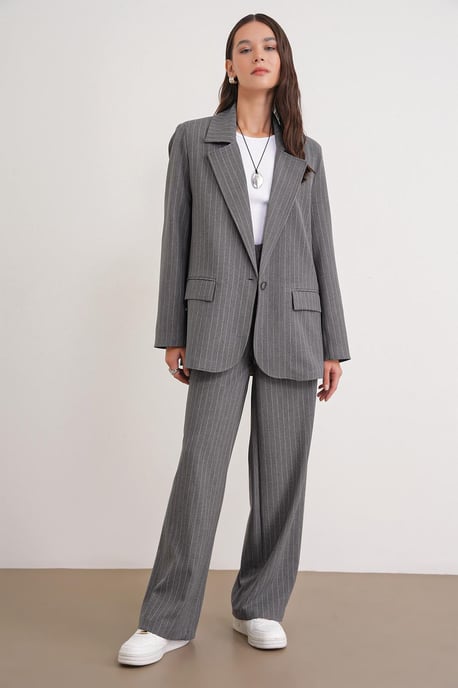 Gestreepte Oversized Blazer - Image 2