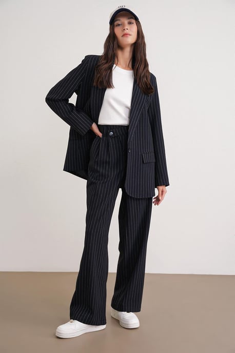 Gestreepte Oversized Blazer - Image 2