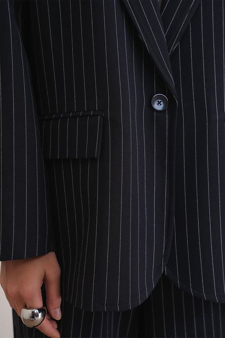 Gestreepte Oversized Blazer - Image 6