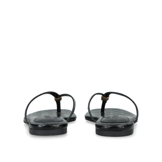Leather Maliyah Black Sandals - Image 3
