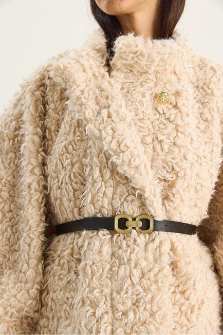 Oversize Plush Coat with Jacket Collar - Image 6