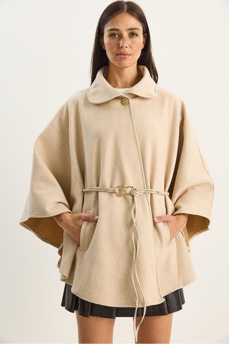 Oversized Textured Wolmix Overjas met Jasje Kraag - Image 3