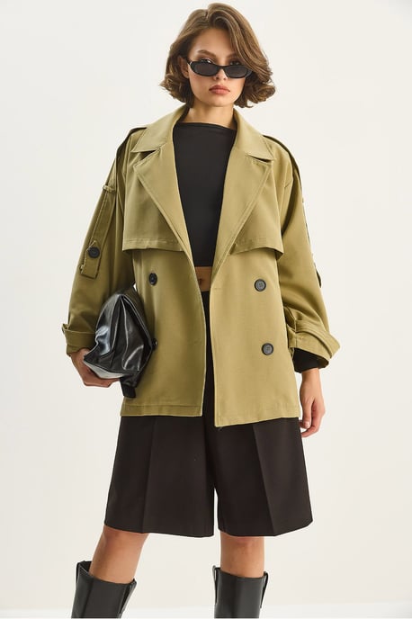 Knopen Midi Trenchcoat - Image 2