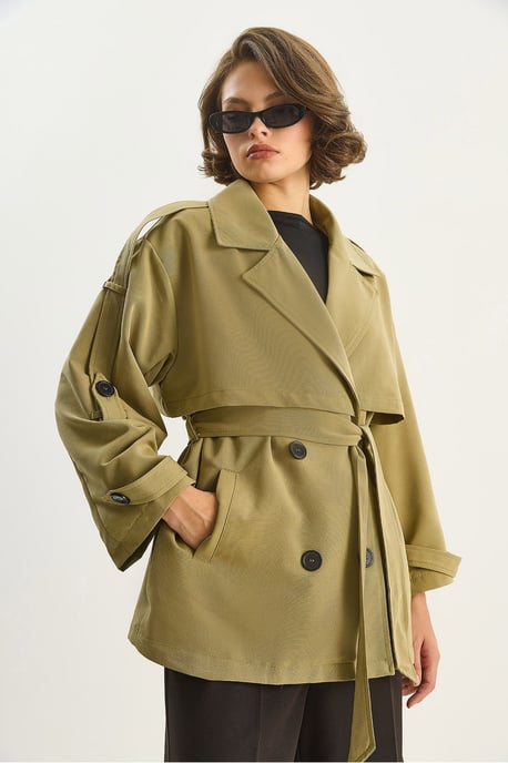Knopen Midi Trenchcoat - Image 5