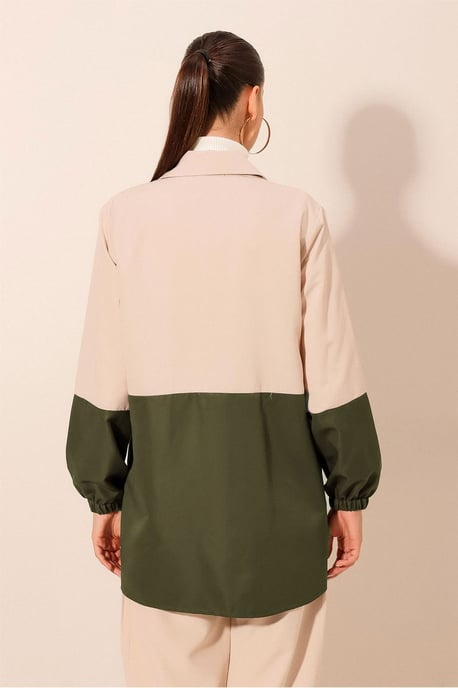 Färgglad Trench Coat med Dragkedja - Image 3