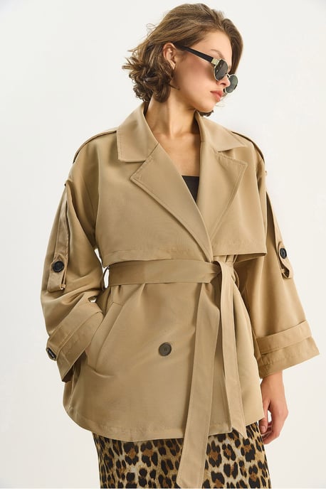 Knopen Midi Trenchcoat - Image 5
