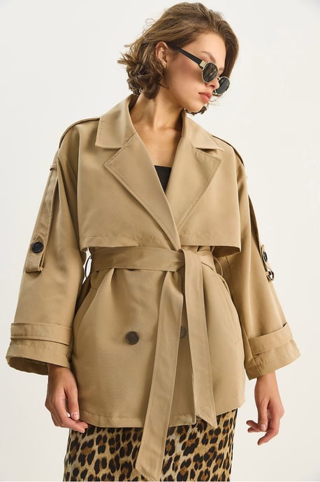 Knopen Midi Trenchcoat - Image 6