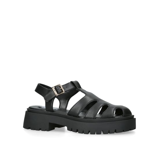 Leather Minsk Black Sandals - Image 1