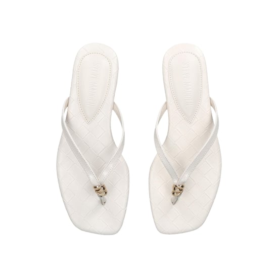Leather Maliyah White Sandals - Image 2