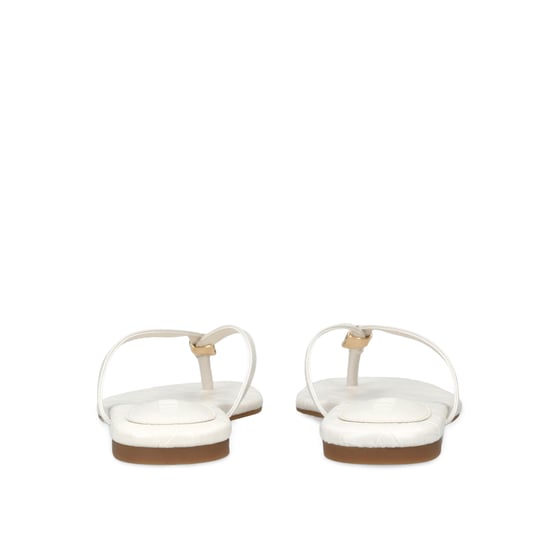 Leather Maliyah White Sandals - Image 3