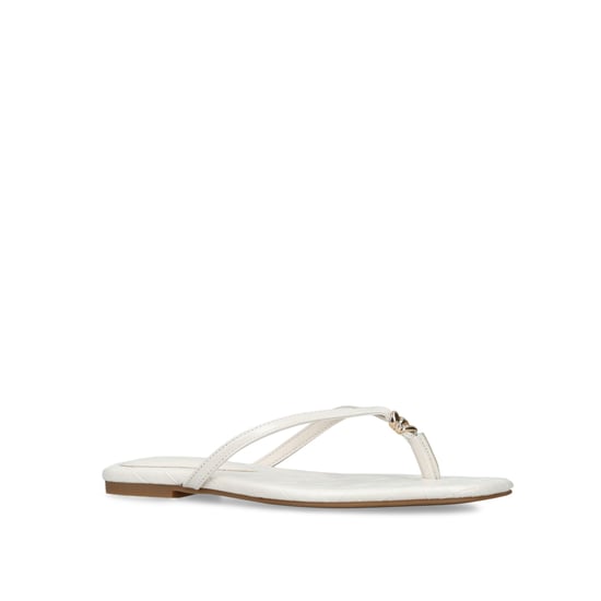 Leather Maliyah White Sandals - Image 4