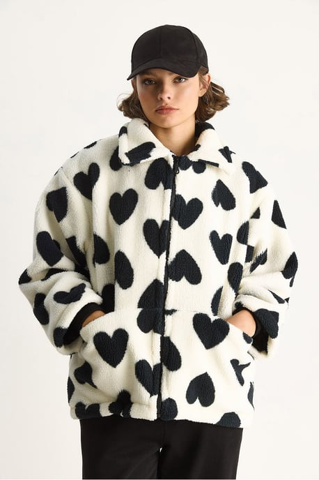 Textured Jacket Collar Puffer Down Coat - Image 4