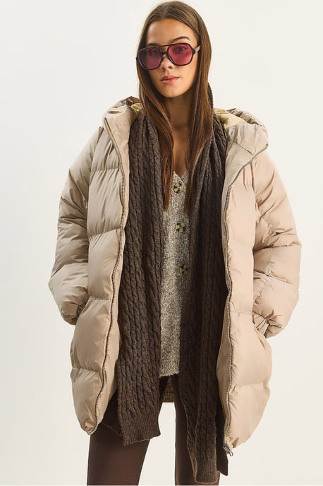 Hooded Oversized Thick Puffer Jacket - Image 1