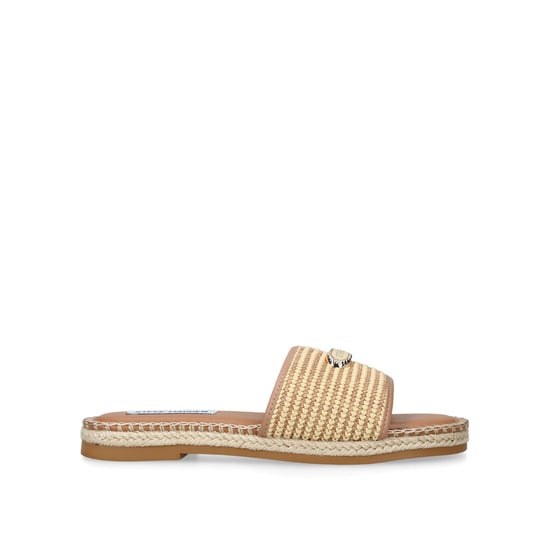 Tropics Beige Raffia Sliders - Image 1
