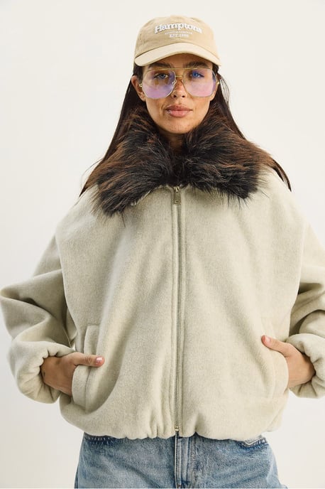 Oversized Ritjas met Bontkraag - Image 4