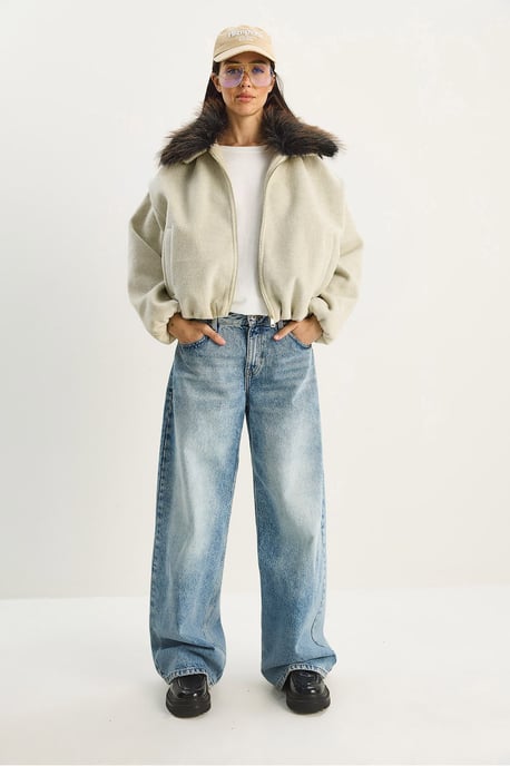 Oversized Ritjas met Bontkraag - Image 6