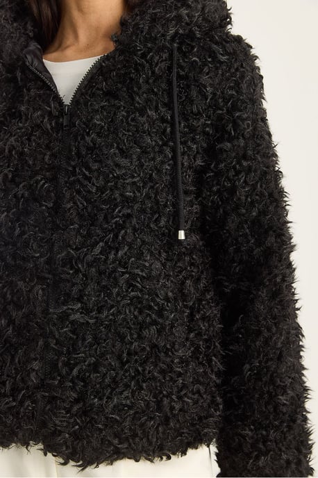 Hooded Plush Coat - Image 5