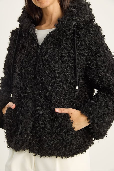 Hooded Plush Coat - Image 6