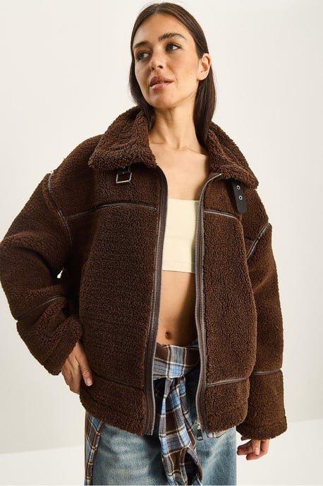 Överdimensionerad Faux Fur Jacka - Image 3