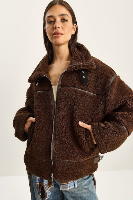 Överdimensionerad Faux Fur Jacka - Image 4