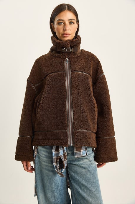Överdimensionerad Faux Fur Jacka - Image 5