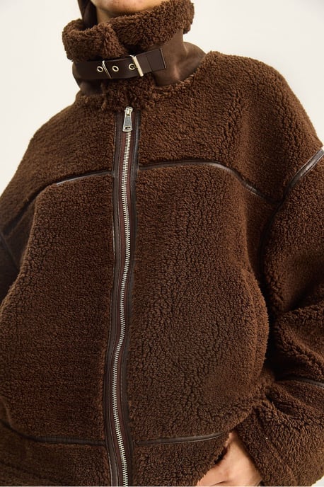 Överdimensionerad Faux Fur Jacka - Image 6