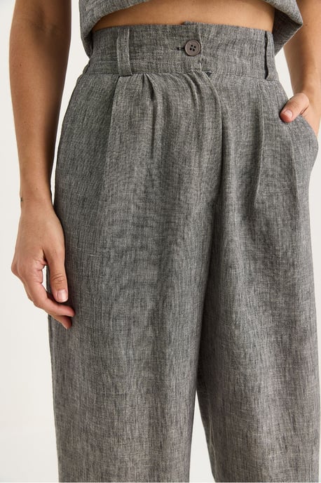 V-hals Vest en Wijde Pantalon Twee-delige Coord Set - Image 6